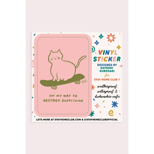 Sk8 Cat Vinyl Sticker - PABOOM