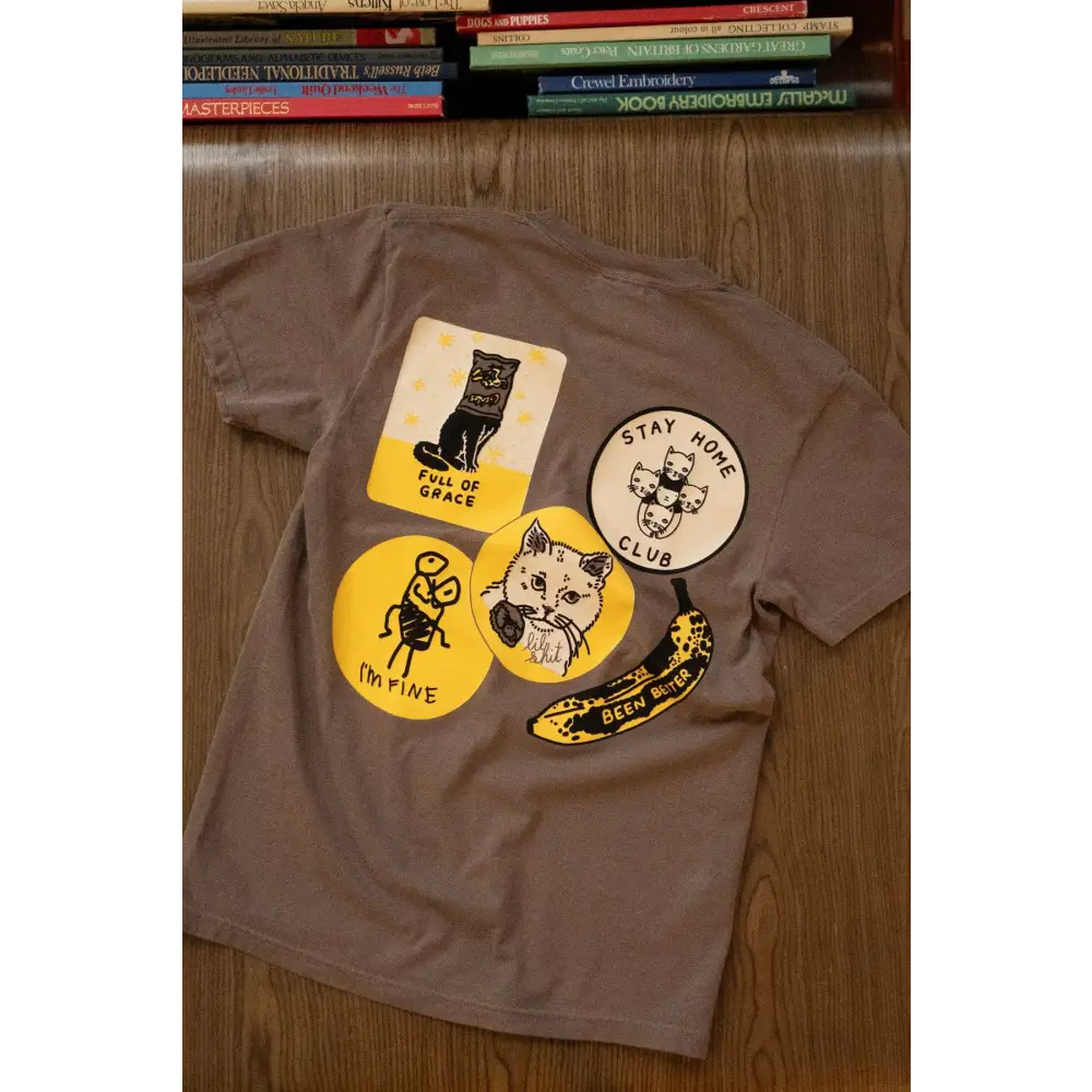 Stay Home Club - Sticker Collection T-Shirt | Screen printed graphic tee
