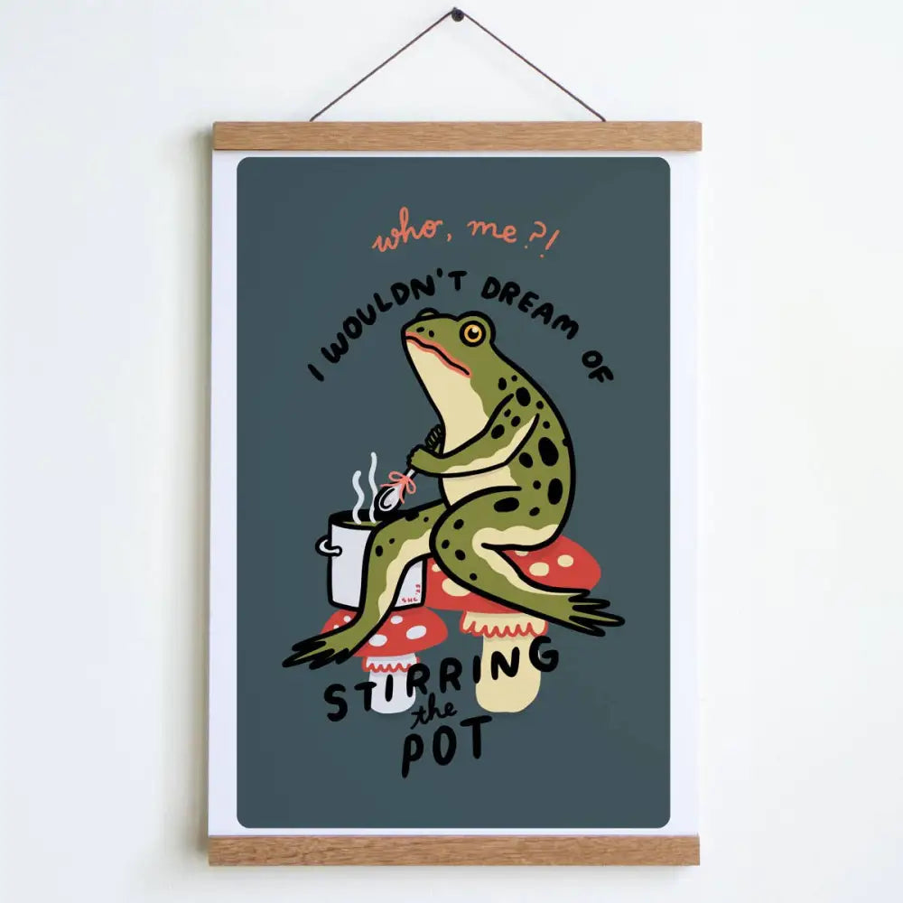 Stay Home Club - Stirring The Pot Print Small - 8’’ x 10’’ / Cream / Teal