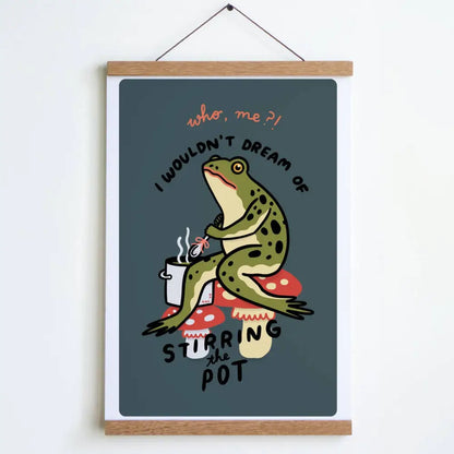 Stay Home Club - Stirring The Pot Print Small - 8’’ x 10’’ / Cream / Teal