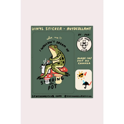 Stay Home Club - Stirring the Pot Sticker | Waterproof Vinyl