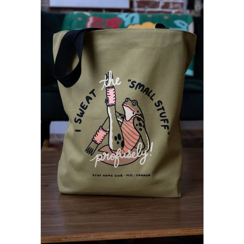 Stay Home Club - Sweat the Small Stuff Big Zip Tote