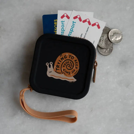 Stay Home Club - Trying - Zipper Silicone Coin Pouch