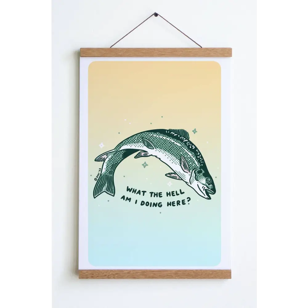 What the Hell Print - Pink Blue Gradient