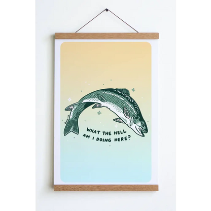 What the Hell Print - Pink Blue Gradient