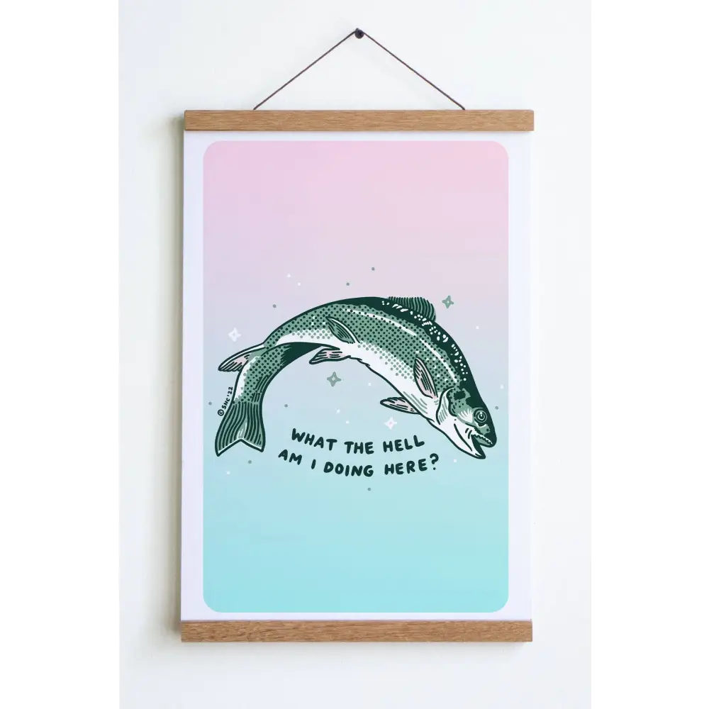 What the Hell Print - Pink Blue Gradient