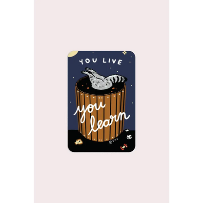 You Live You Learn Vinyl Sticker - PABOOM