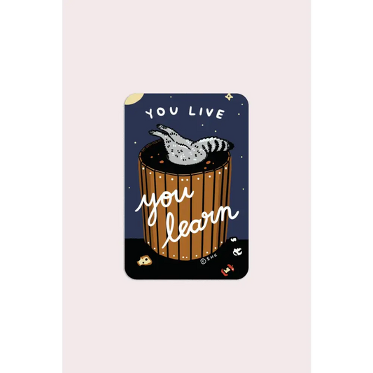 You Live You Learn Vinyl Sticker - PABOOM