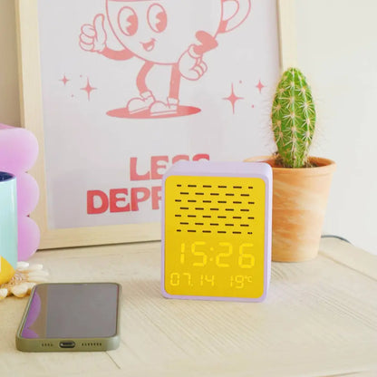 Bluetooth Speaker And Alarm Clock Yellow - PABOOM