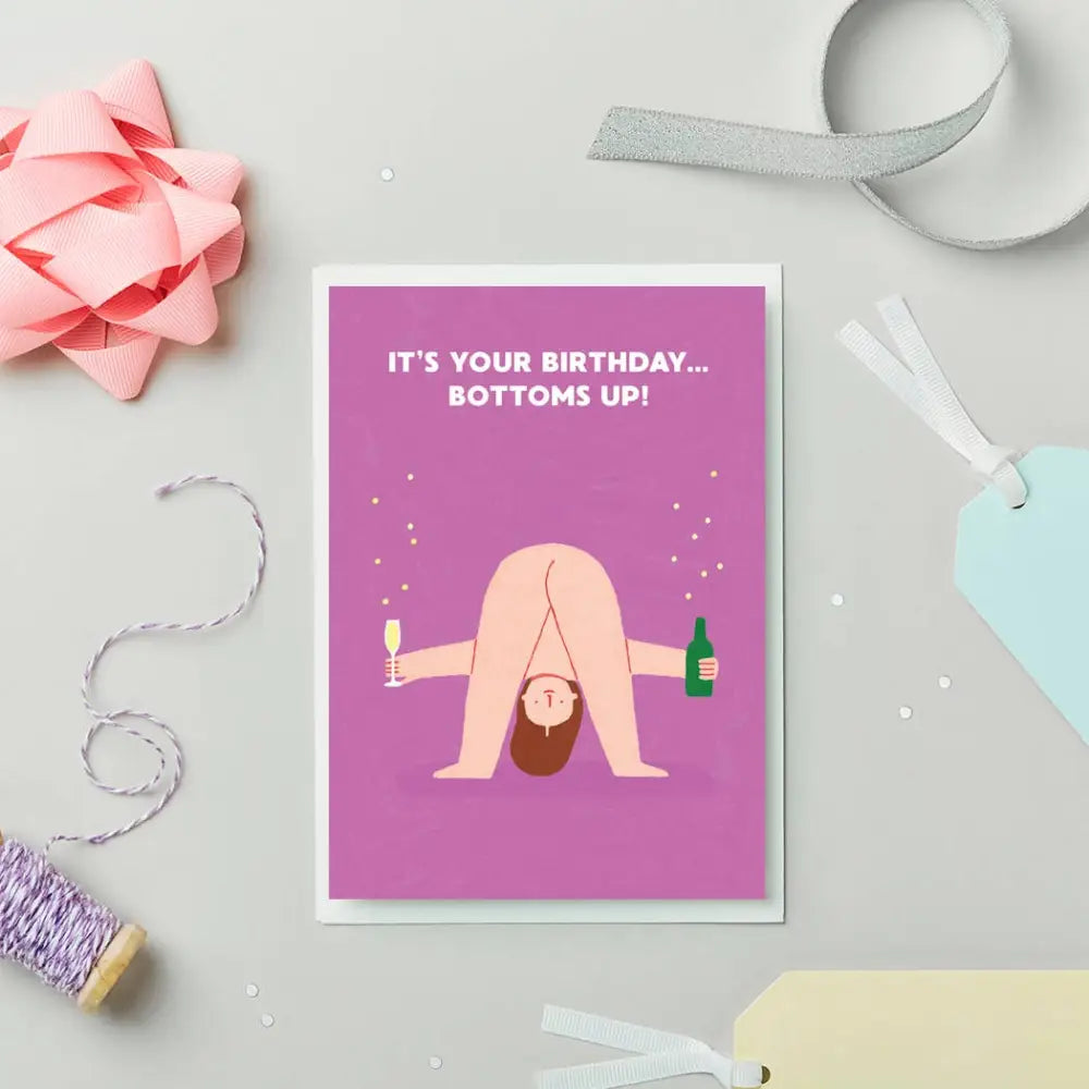 Stormy Knight - Bottoms Up Birthday Card | Rude | Nude | Funny | Cheeky Celo Bags