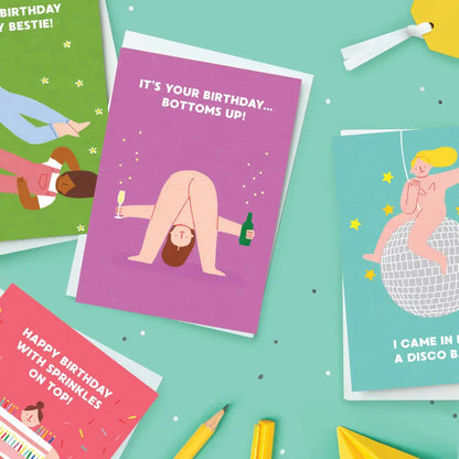 Stormy Knight - Bottoms Up Birthday Card | Rude | Nude | Funny | Cheeky Celo Bags