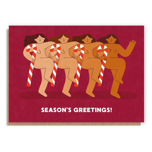 Stormy Knight - Candy Canes Christmas Card | Nude | Cheeky | Boobs Celo Bags