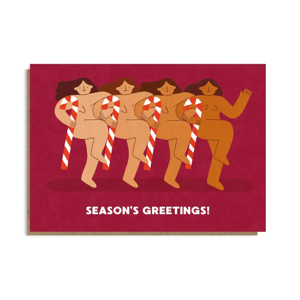 Stormy Knight - Candy Canes Christmas Card | Nude | Cheeky | Boobs Celo Bags