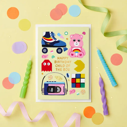 Stormy Knight - Child of the 80s Birthday Card | Luxury Gold Foil Celo bags
