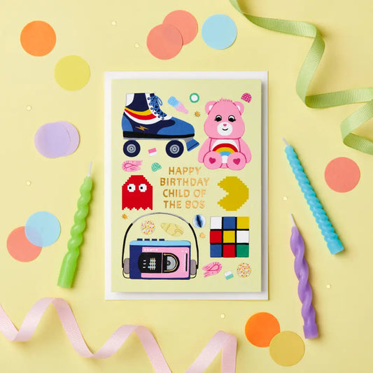 Stormy Knight - Child of the 80s Birthday Card | Luxury Gold Foil Celo bags