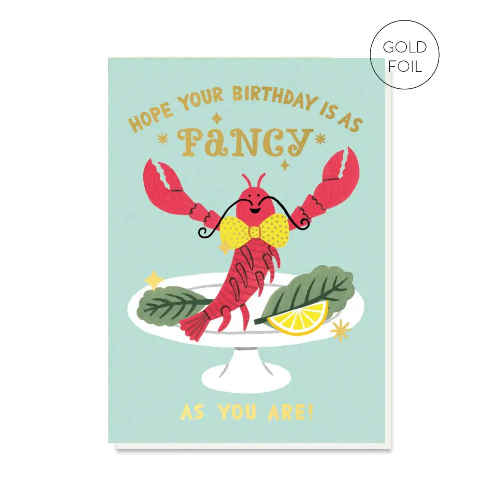Stormy Knight - Fancy Lobster Card | Luxury Gold Foil Birthday Celo bags