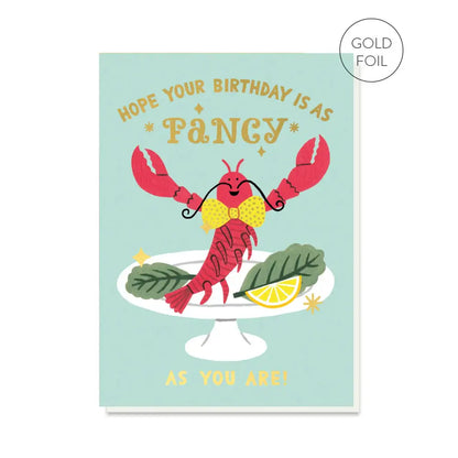 Stormy Knight - Fancy Lobster Card | Luxury Gold Foil Birthday Celo bags