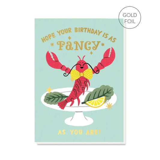 Stormy Knight - Fancy Lobster Card | Luxury Gold Foil Birthday Celo bags