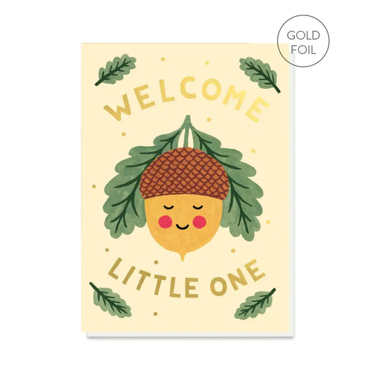 Stormy Knight - Little Acorn New Baby Card | Gender Neutral Celo bags