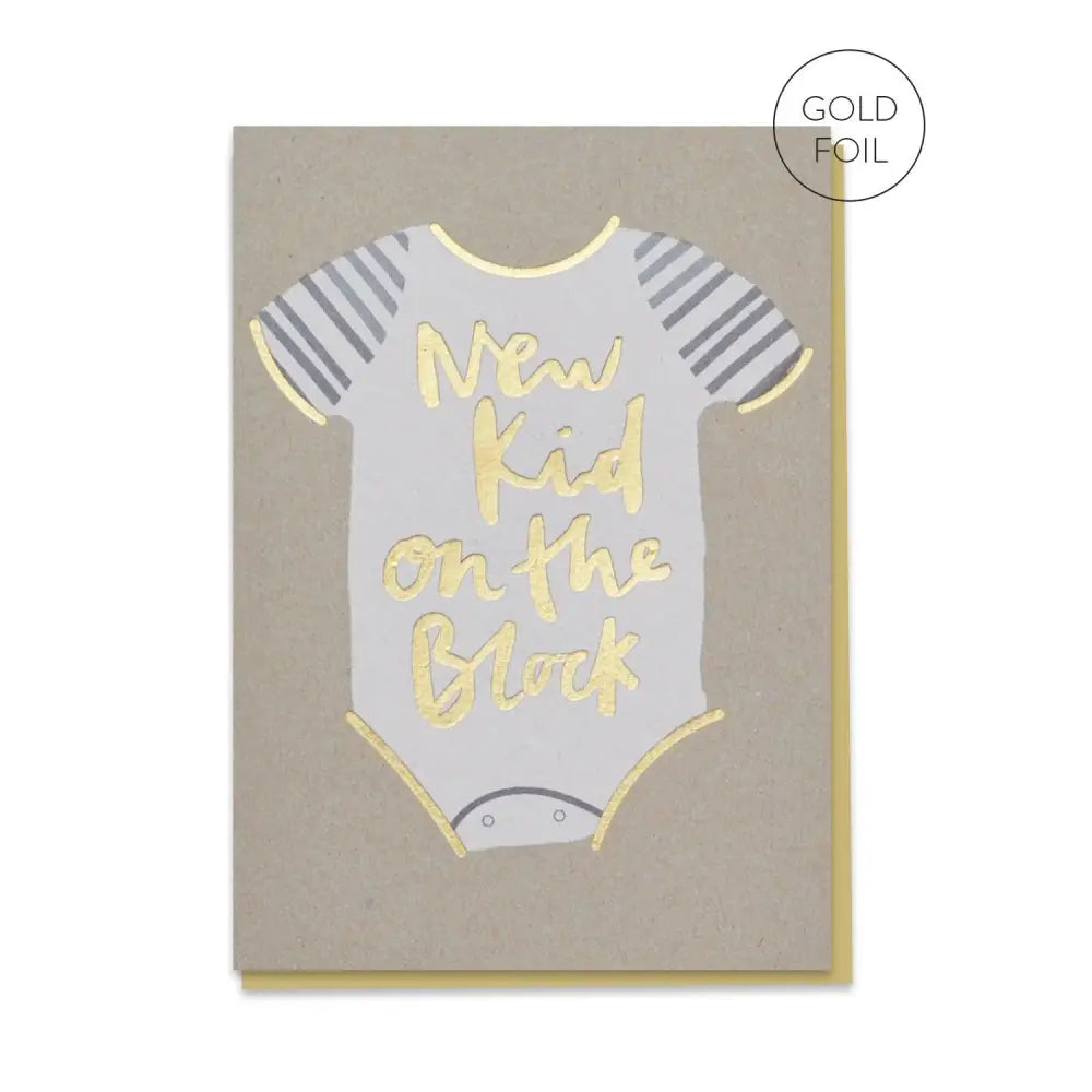 Stormy Knight - New Kid on the Block Baby Card | Foil Parent Celo Bags