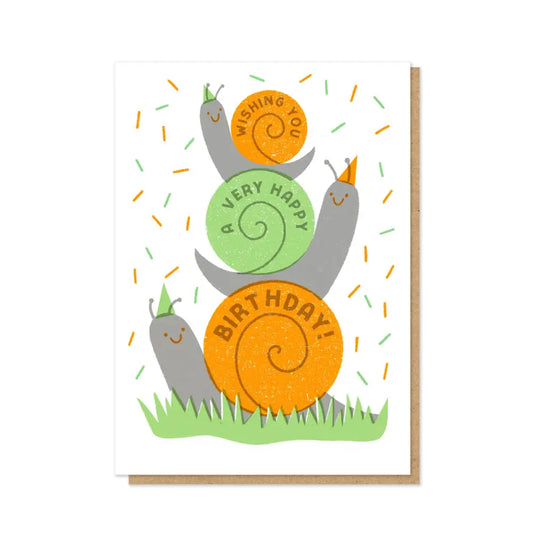 Stormy Knight - Snail Stack Card | Birthday | Letterpress Celo Bags