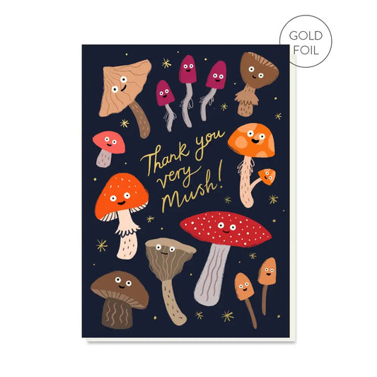 Stormy Knight - Thank You Very Mush Card | Mushroom Celo bags