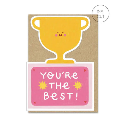 Stormy Knight - Trophy Congratulations Card | Die-cut Greeting Celo bags
