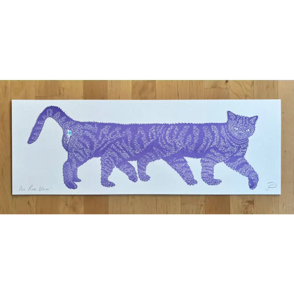 Strangford - Ass Purr Usual - purple six-legged cat illustration blue