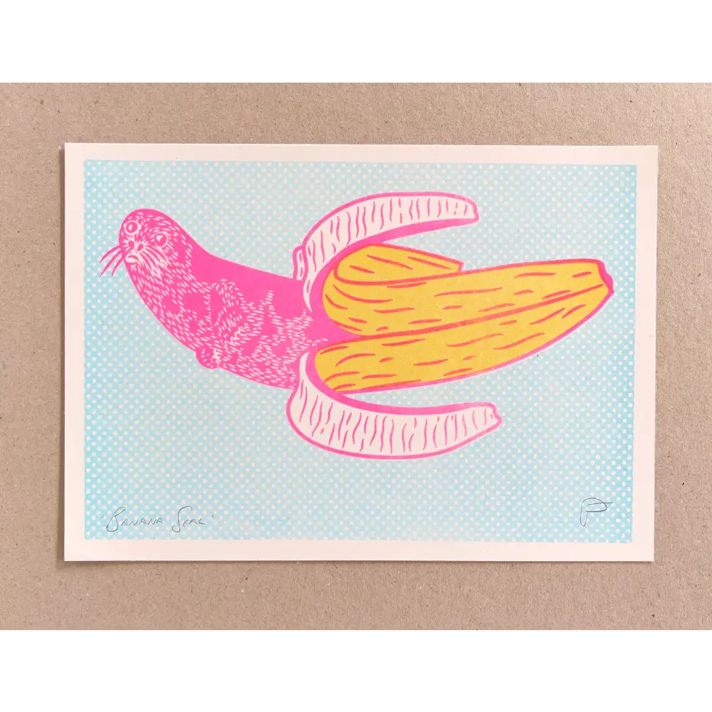 Strangford - Banana Seal - vibrant pop art print banana