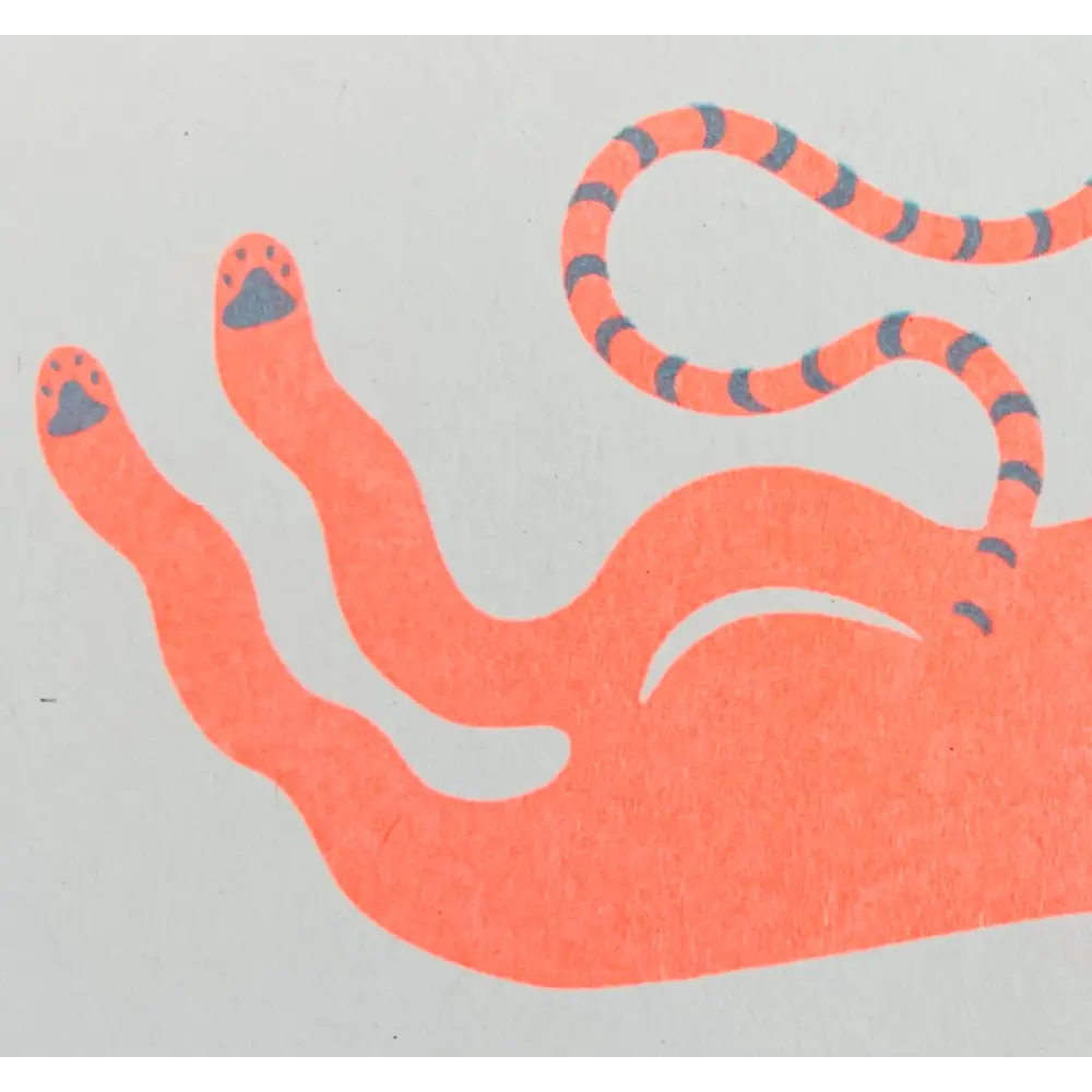 Strangford - Cat Riso Card - abstract illustration cat’s body two