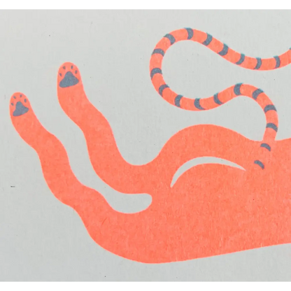 Strangford - Cat Riso Card - abstract illustration cat’s body two