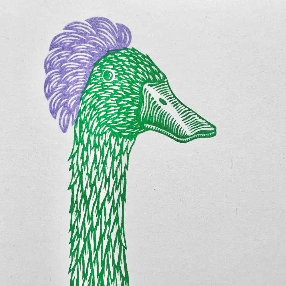 Strangford - Duck Mousse - green duck purple mohawk