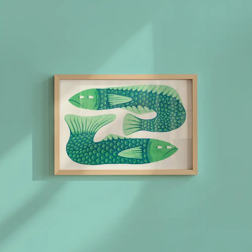 Strangford - Gill Behaviour - Riso Print (Green & Teal)