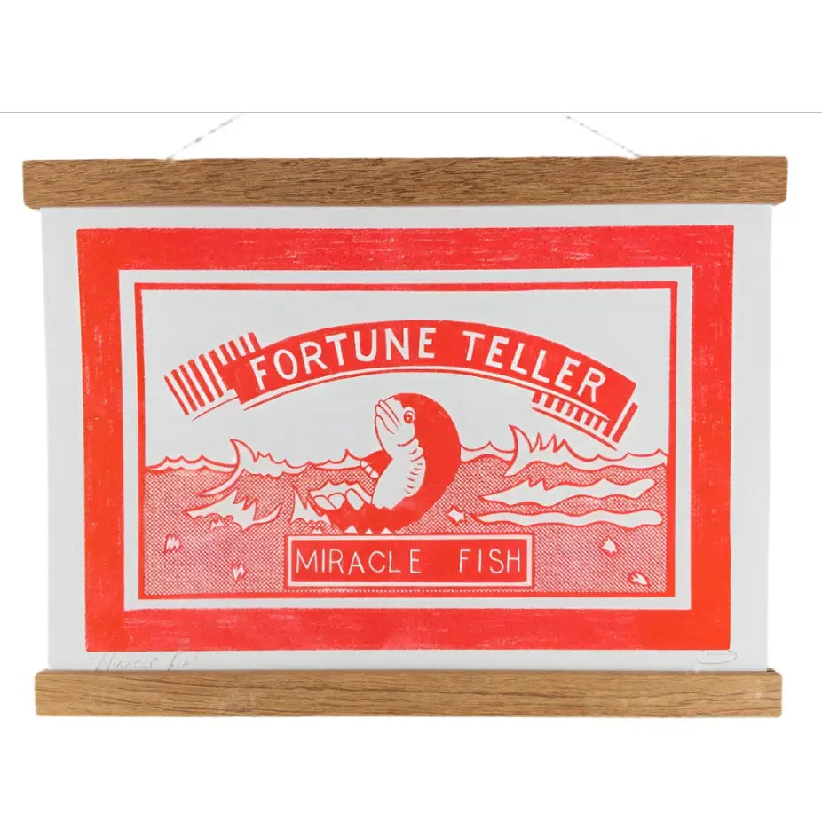 Strangford - Miracle Fish Print - red white fortune teller miracle