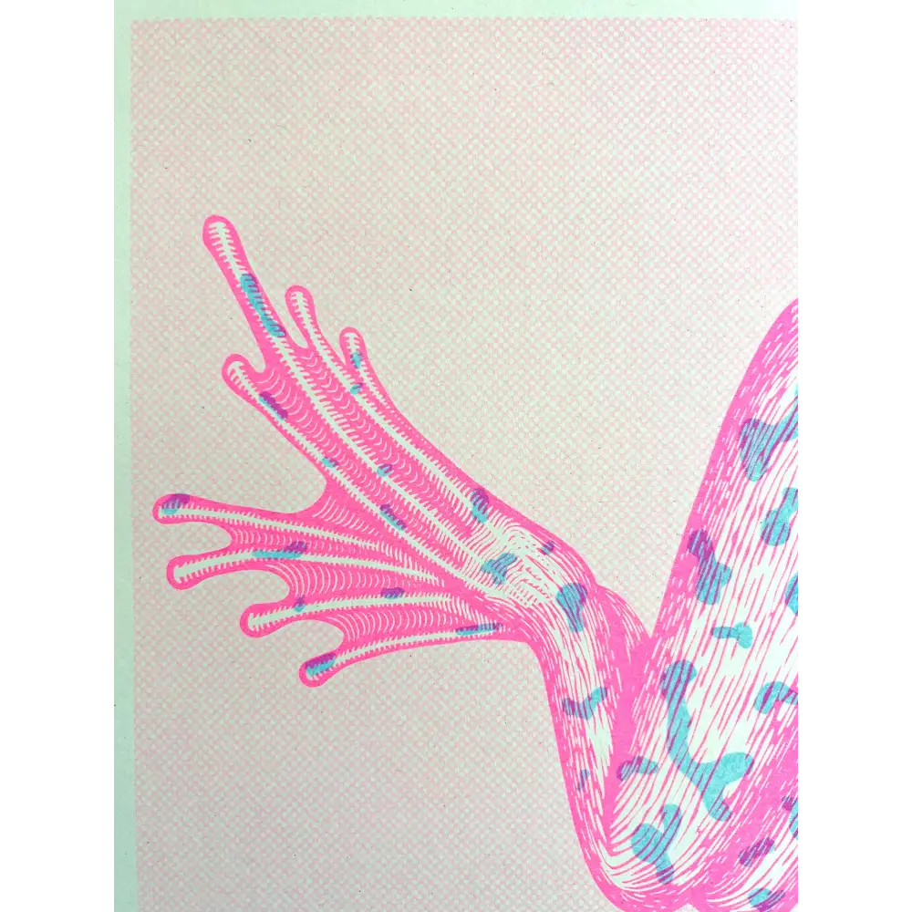 Strangford - Ribbit For Her Pleasure - vibrant pink blue speckled frog