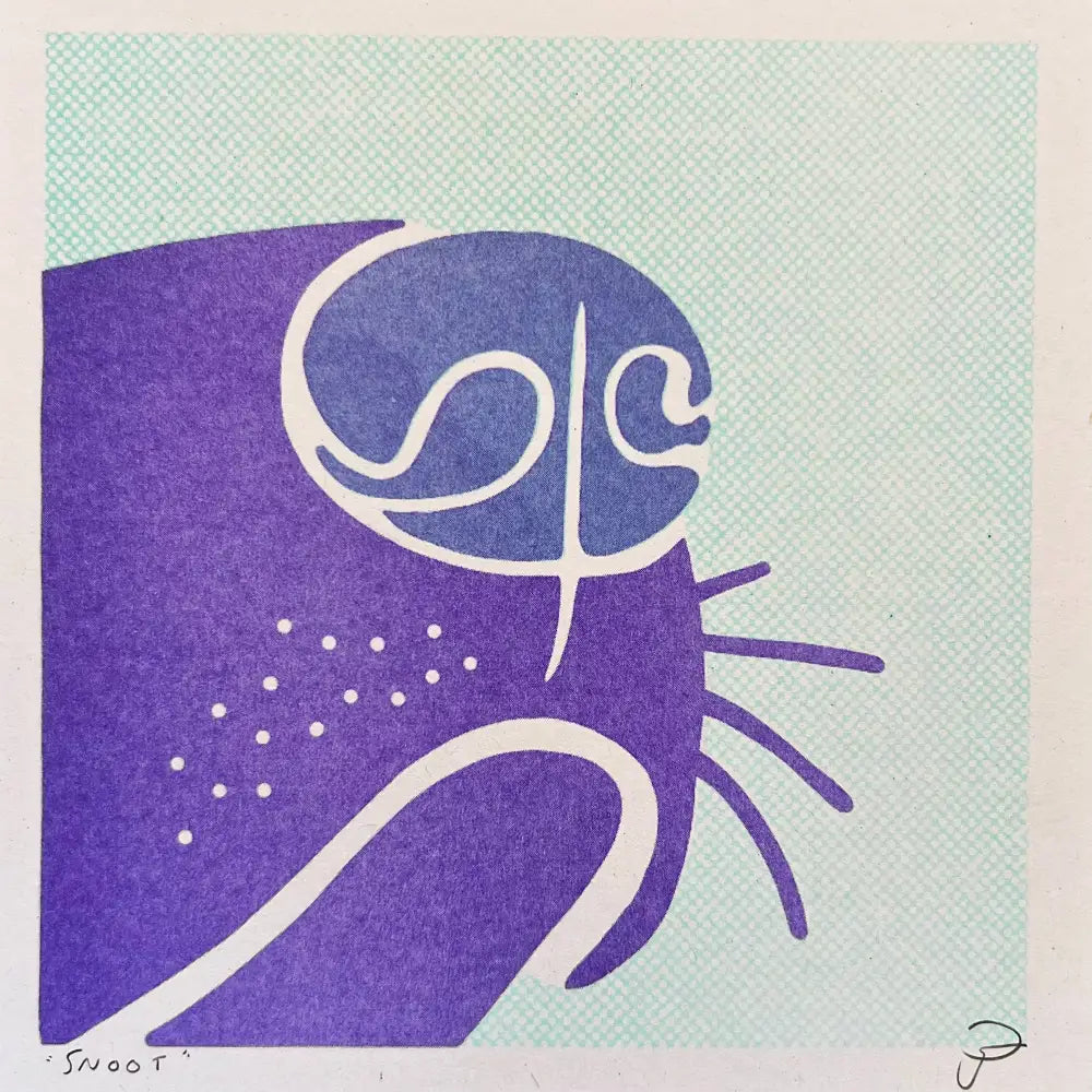 Strangford - Snoot - vibrant purple light blue abstract