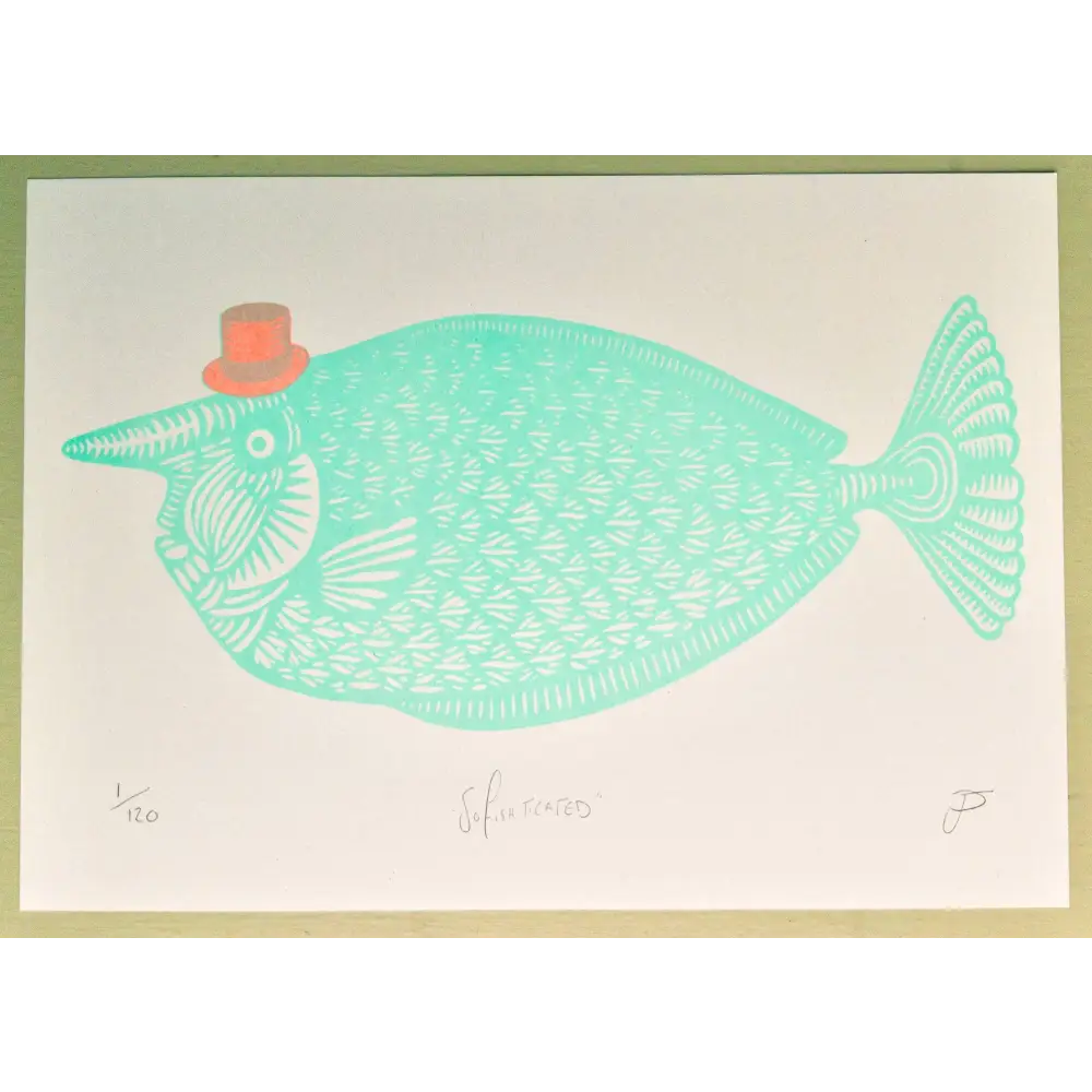 Strangford - SoFishticated - light green fish orange hat