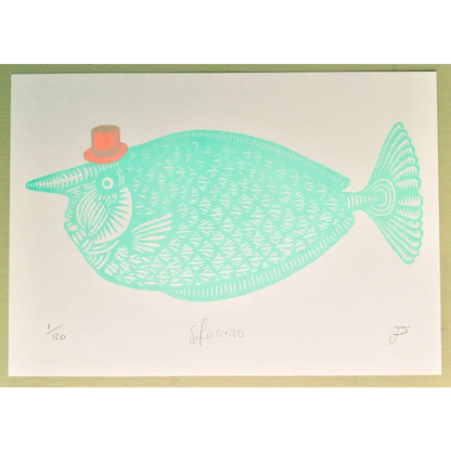 Strangford - SoFishticated - light green fish orange hat