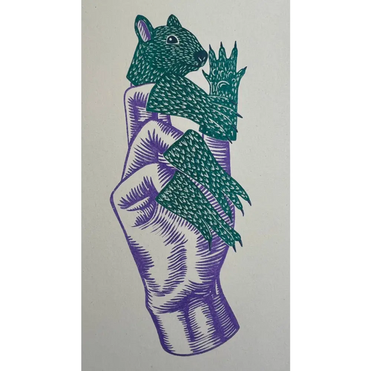 Strangford - Squirrel Fingers - stylized green squirrel textured fur