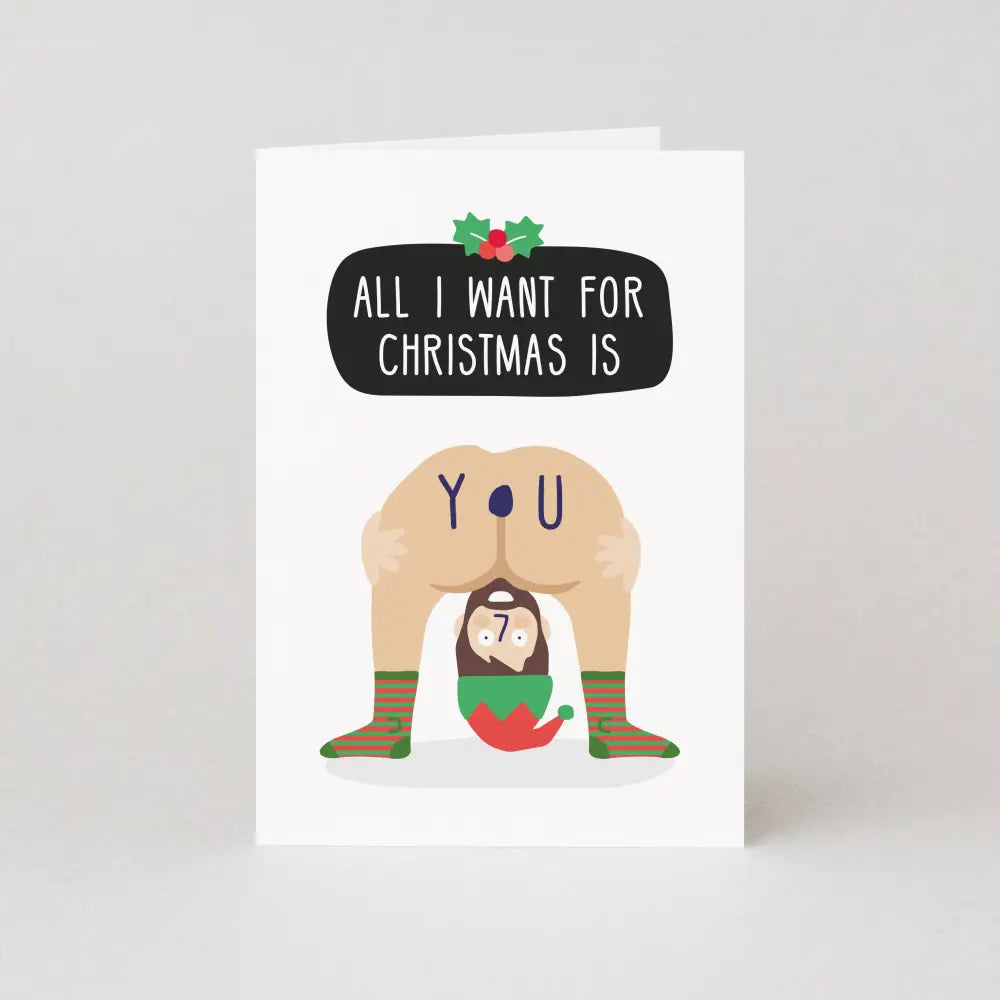 Studio Boketto - All I Want for Christmas Cards | Funny Rude