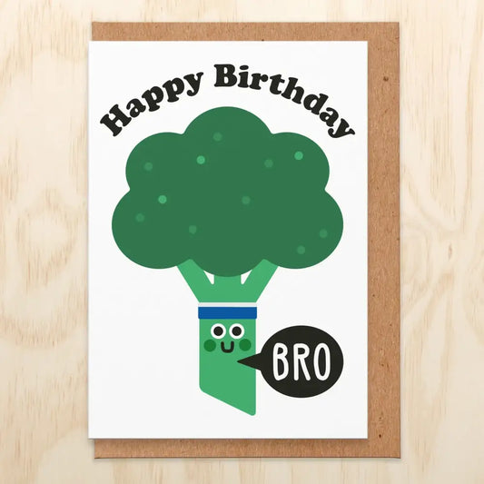 Broccoli Birthday Card - PABOOM