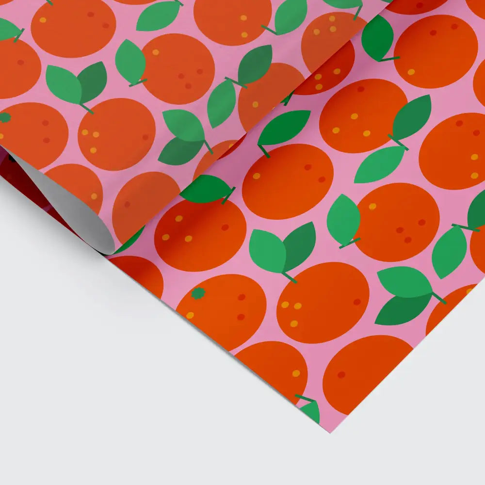 Studio Boketto - Clementine Gift Wrap | Christmas Wrapping Paper Sheets