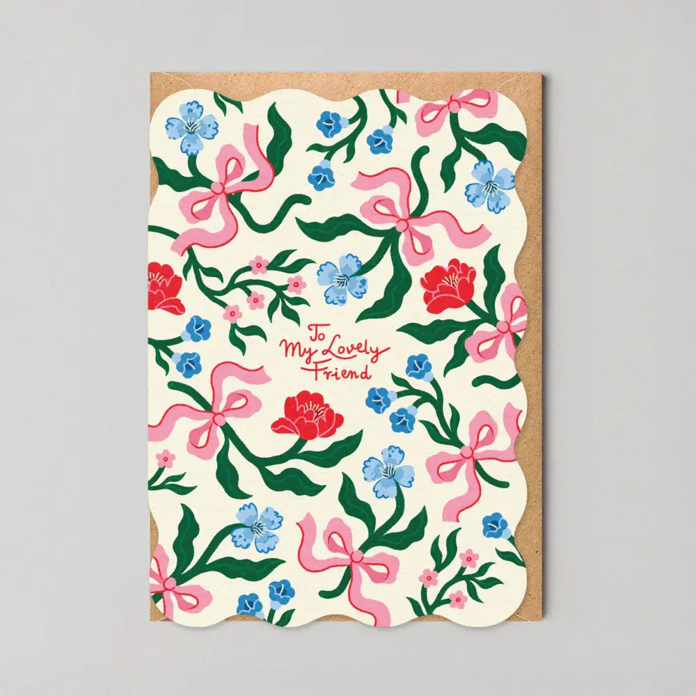 Studio Boketto - Floral Friendship Card | Just Because | Die Cut