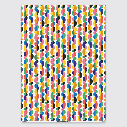 Studio Boketto - Gene Genie Abstract Gift Wrap | Colourful Wrapping Paper