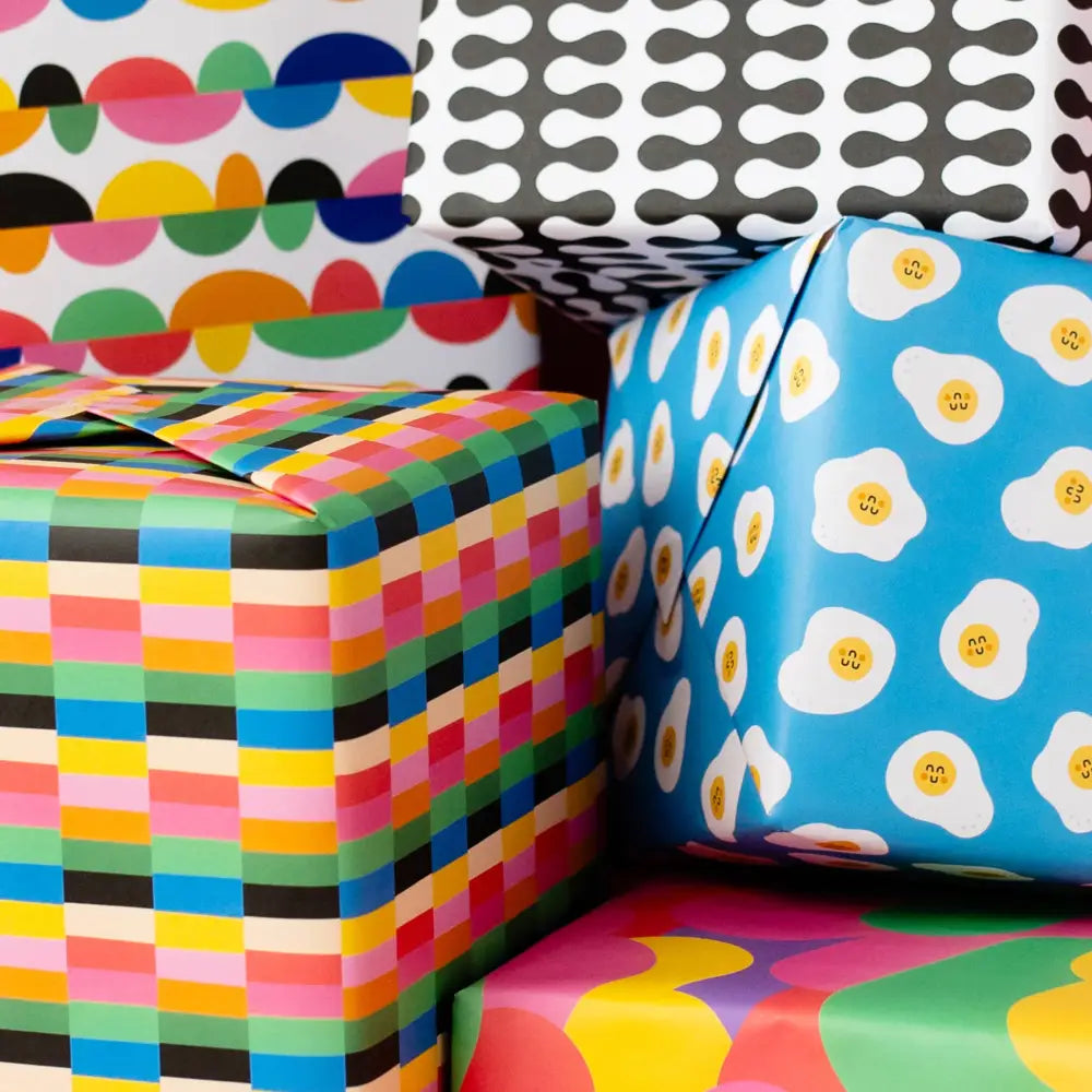 Studio Boketto - Gene Genie Abstract Gift Wrap | Colourful Wrapping Paper