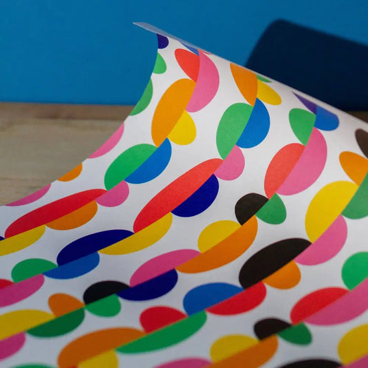 Studio Boketto - Gene Genie Abstract Gift Wrap | Colourful Wrapping Paper