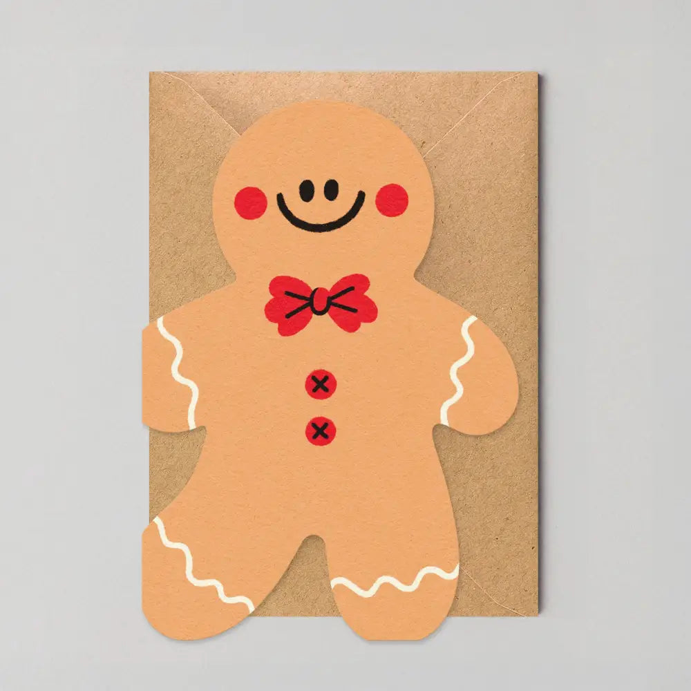 Studio Boketto - Gingerbread Man - Die Cut Christmas Card By Edyta Demurat