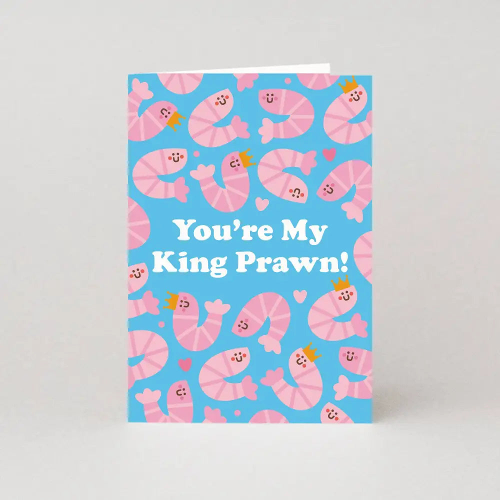 Studio Boketto - King Prawn Card | Male Valentine’s | Love for Him