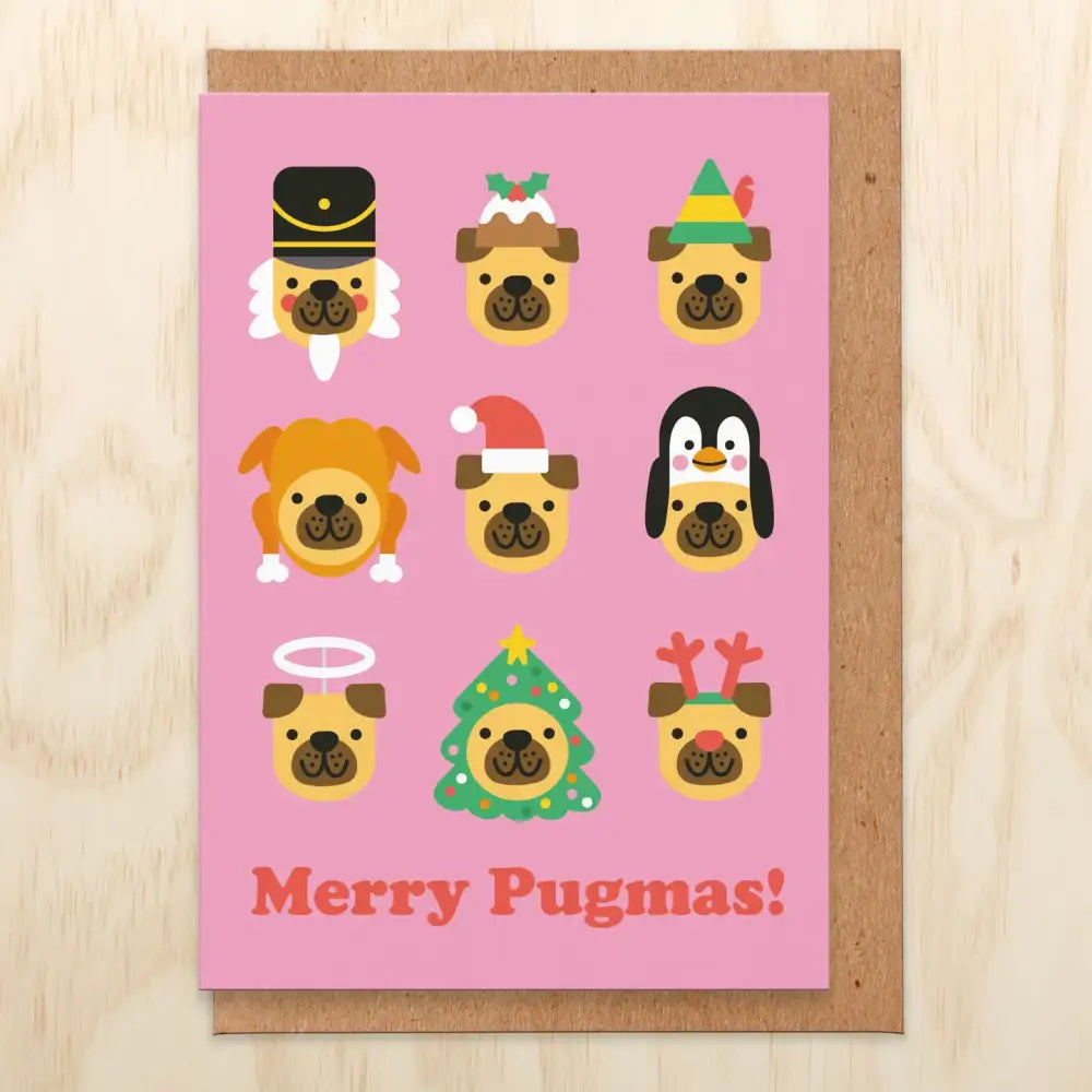 Merry Pugmas Card - PABOOM