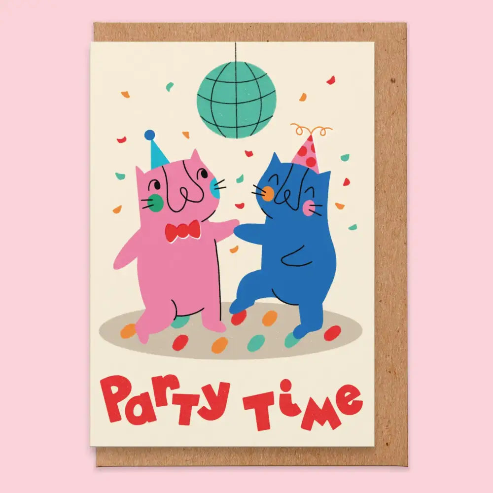 Party Time Birthday Card - PABOOM